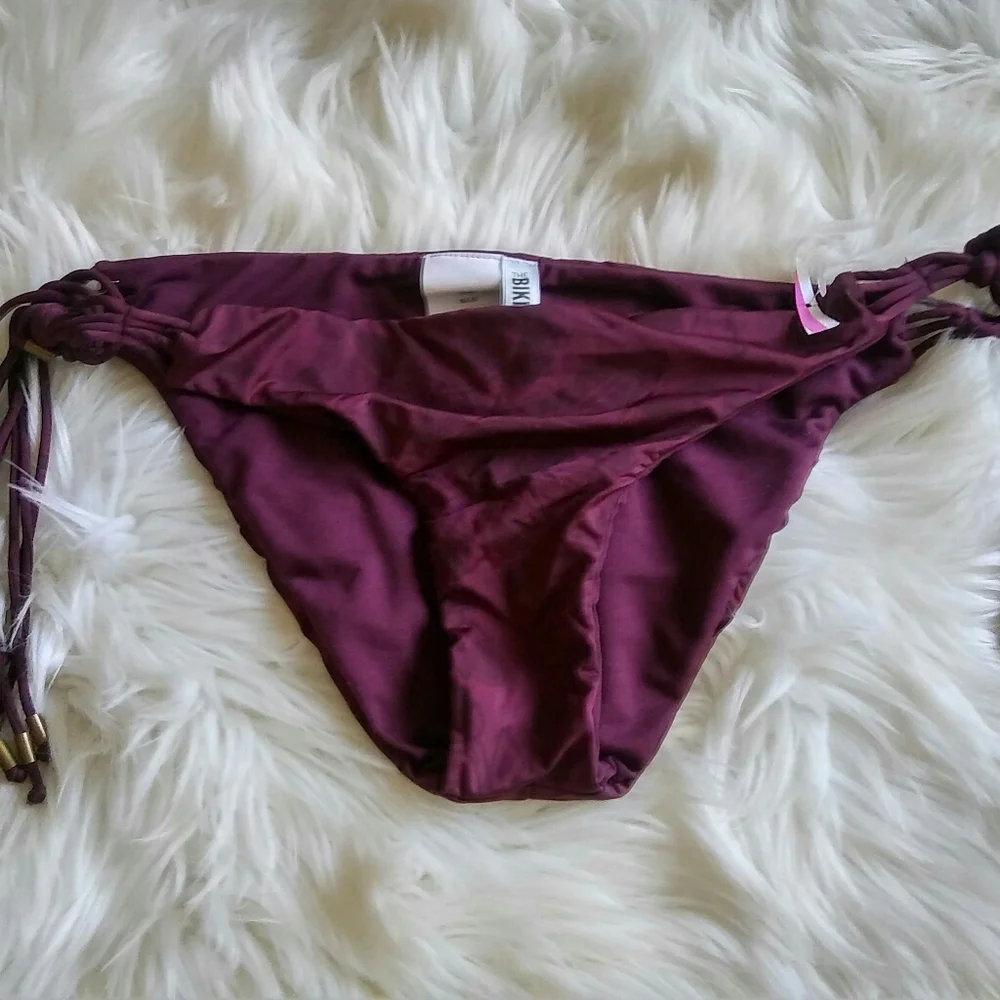 The Bikini Lab Tie Side Hipstar Bikini Bottoms M